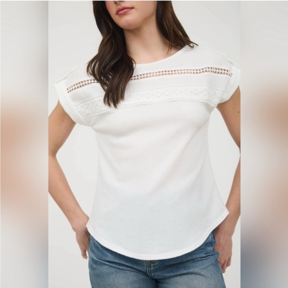 Mine Ivory Lace Detail Blouse